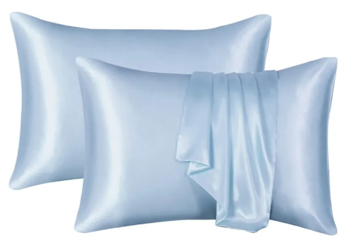 Silk-Feel Satin Pillowcase, Solid Color