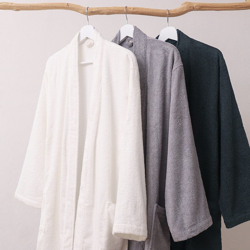 Cotton Shawl-Collar Bathrobe - Linden & Lather