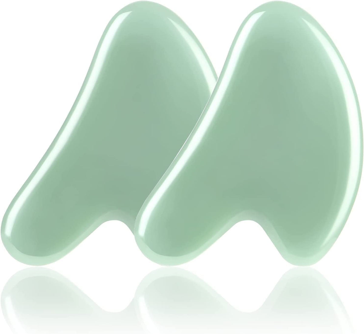 Gua Sha Facial Tool Set, 2 Pcs - Light Green Gift