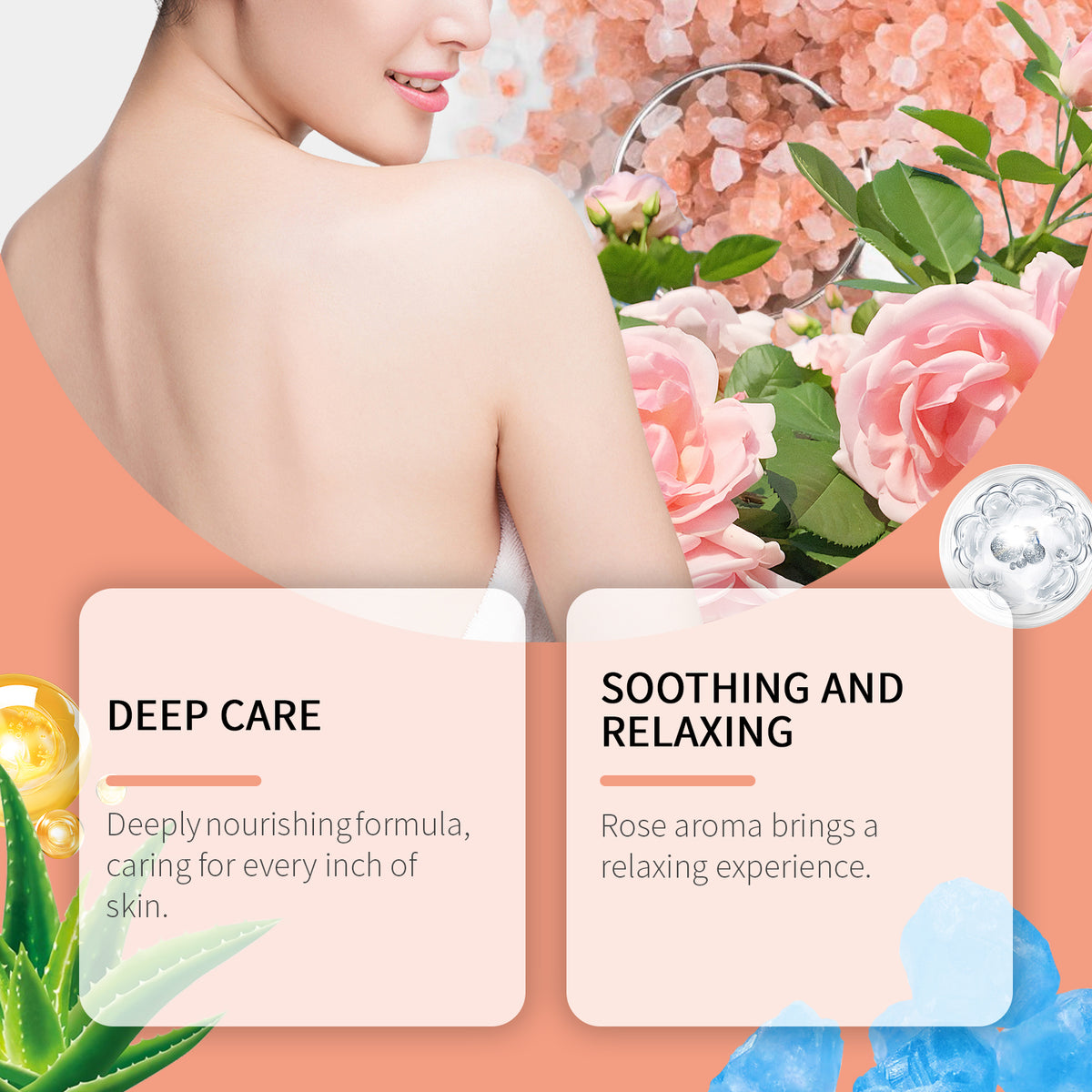 Rose Mineral Bath Salts, view 3