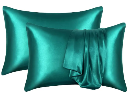 Silk-Feel Satin Pillowcase, Solid Color