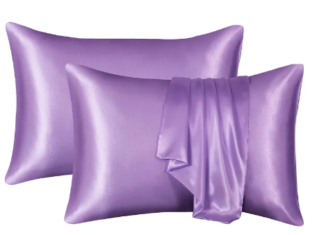 Silk-Feel Satin Pillowcase, Solid Color