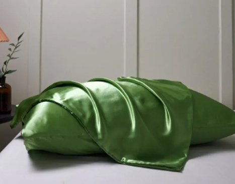 Silk-Feel Satin Pillowcase, Solid Color