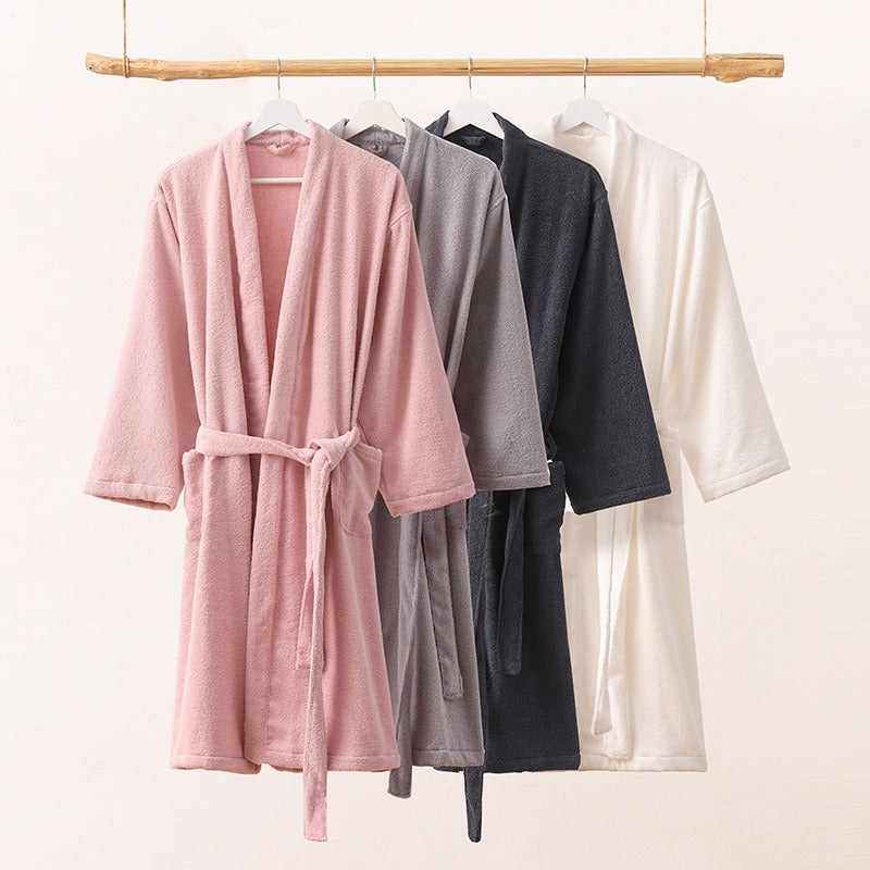 Cotton Shawl-Collar Bathrobe - Linden & Lather