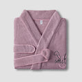 Waffle Coral Fleece Hotel-Style Bathrobe - Linden & Lather