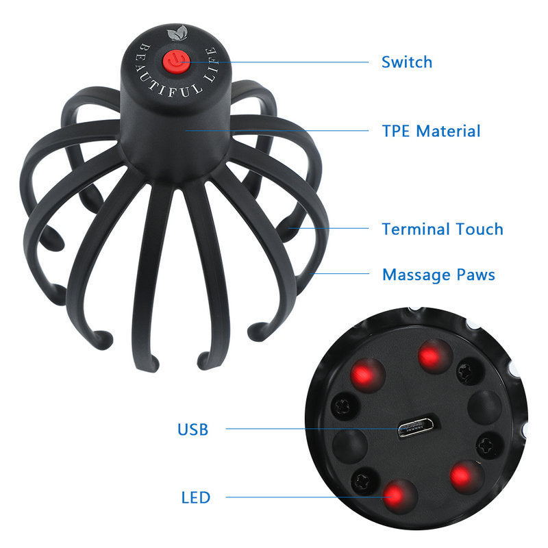 Electric Scalp Massager with Flexible Claws - Linden & Lather