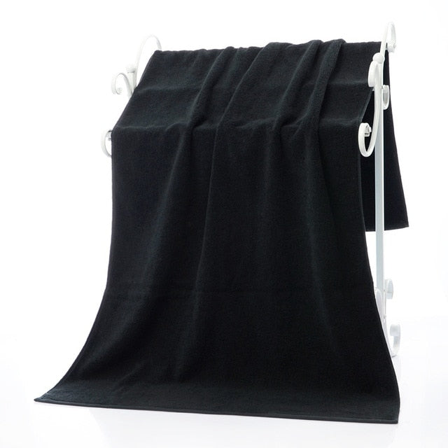 Black Cotton Terry Towel, view 6