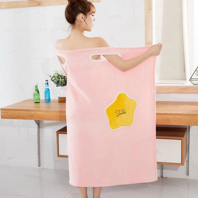 Plush Coral Fleece Spa Wrap, view 6