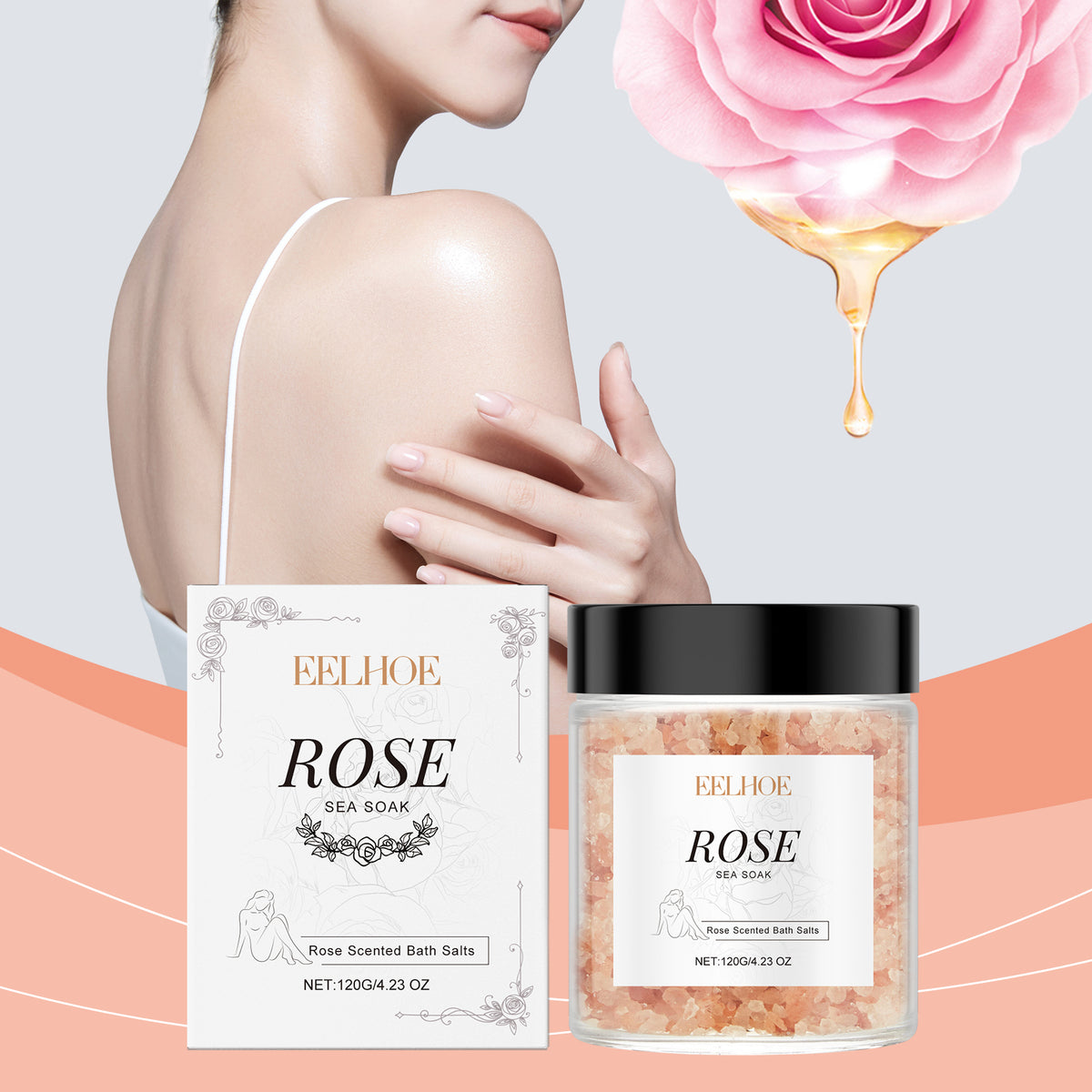 Rose Mineral Bath Salts, view 2