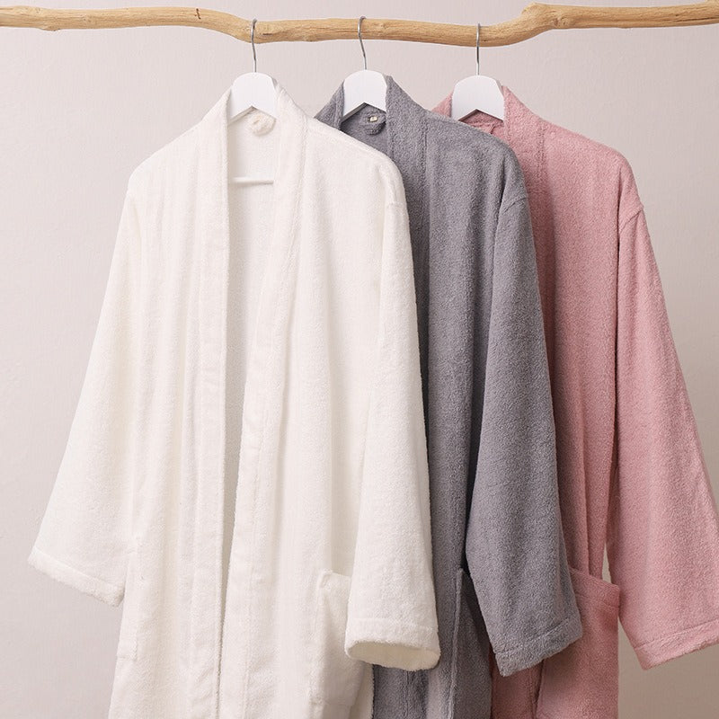 Cotton Shawl-Collar Bathrobe - Linden & Lather