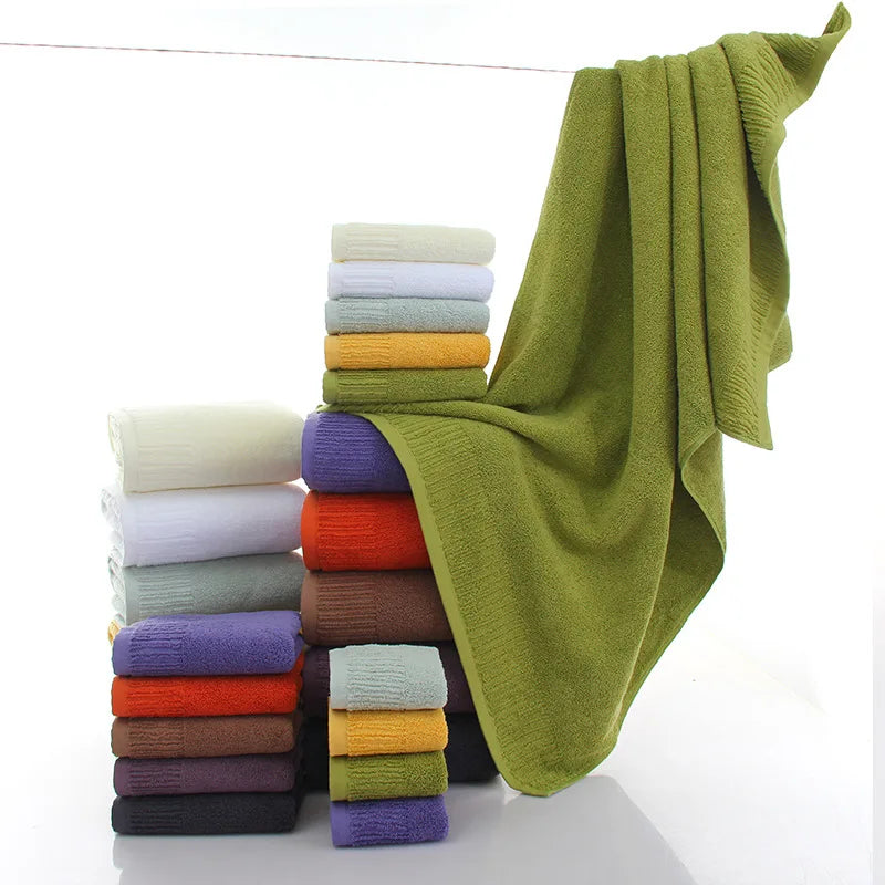 Cotton Bath Towel Set with Washcloth, view 2