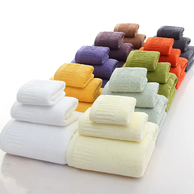Cotton Bath Towel Set with Washcloth – Linden & Lather