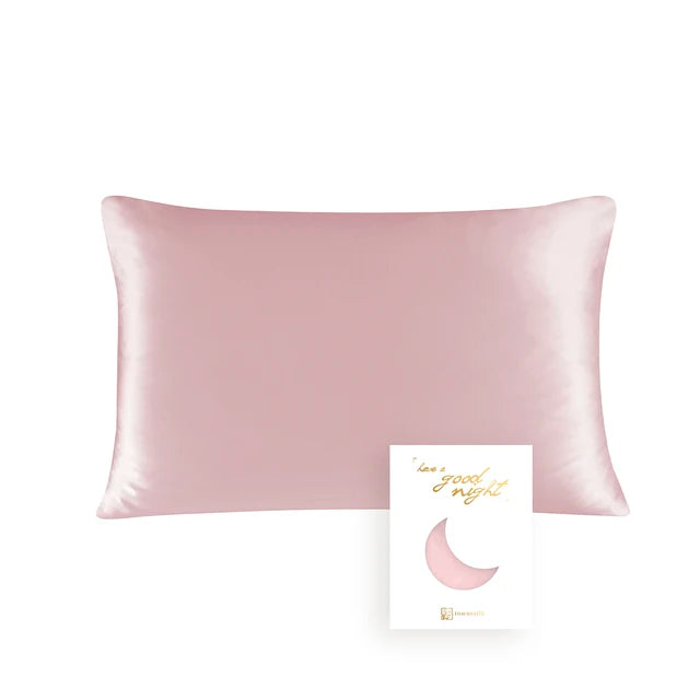 Silk-Feel Satin Pillowcase, Solid Color