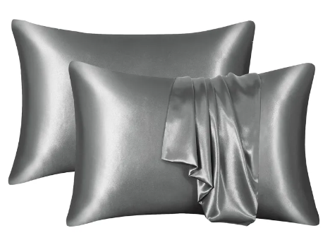 Silk-Feel Satin Pillowcase, Solid Color