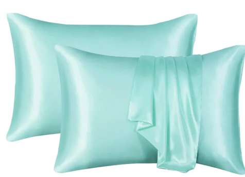 Silk-Feel Satin Pillowcase, Solid Color